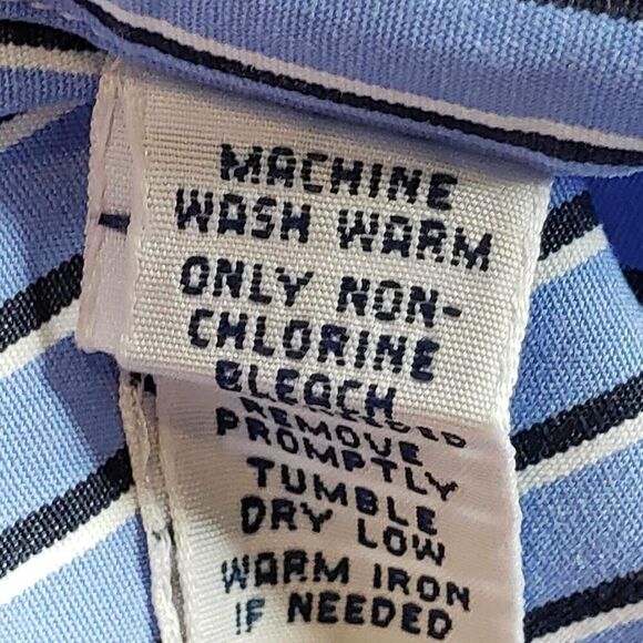 Polo Ralph Lauren Oxford Shirt Men's XL Blue Stripe Twill LS Button Down - Picture 7 of 10